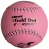 Worth Pink 12" ISA Super Gold Dot 44/400 Slowpitch Softballs (Dozen): WIS12CP -Outlet Fielding Gloves Store Worth ISA WIS12CP Softballs Pink