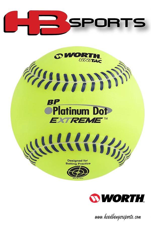 Worth Platinum Dot EXTREME Batting Practice Softballs: BPX12U 4 Worth Platinum Dot EXTREME Batting Practice Softballs: BPX12U - Image 2
