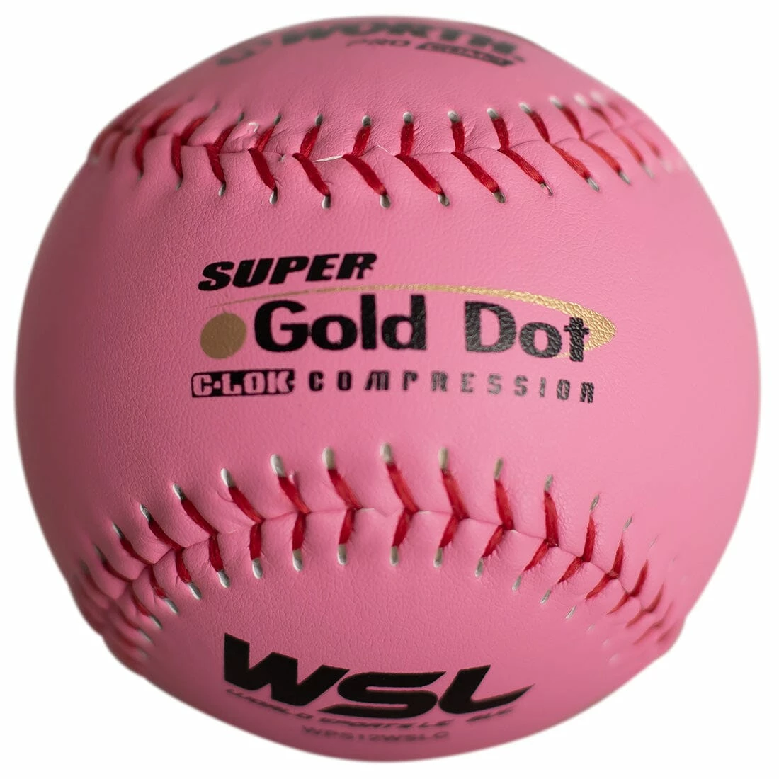 Worth Pink 12" WSL Super Green Dot 47/400 Slowpitch Softballs (Dozen): WPS12WSLC 3 Worth Pink 12" WSL Super Green Dot 47/400 Slowpitch Softballs (Dozen): WPS12WSLC