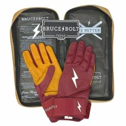 Bruce Bolt PREMIUM PRO Long Cuff Batting Gloves: Maroon -Outlet Fielding Gloves Store premium pro long cuff batting gloves maroon brucebolt 551411