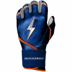 Bruce Bolt PREMIUM PRO NIMMO Long Cuff Batting Gloves: Mets Blue -Outlet Fielding Gloves Store premium pro nimmo series long cuff batting gloves blue gloves brucebolt 261498