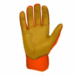 Bruce Bolt PREMIUM PRO Short Cuff Batting Gloves: Orange -Outlet Fielding Gloves Store premium pro short cuff batting gloves orange brucebolt 164912