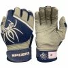 2022 Spiderz PRO Model Batting Gloves: Navy Blue/White -Outlet Fielding Gloves Store pronavywhite